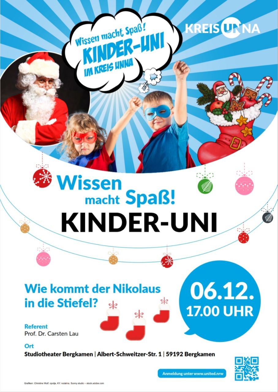 HoHoHo… Komm zur Kinder-Uni mit dem Nikolaus!