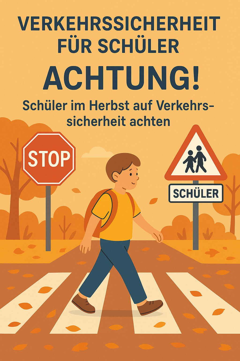 Herzlich willkommen zurück nach den Herbstferien! Sorgt bitte für eure Verkehrssicherheit!