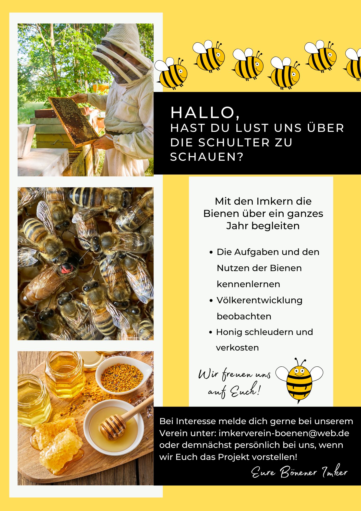 Herzlich willkommen zum nächsten Treffen der Imker AG