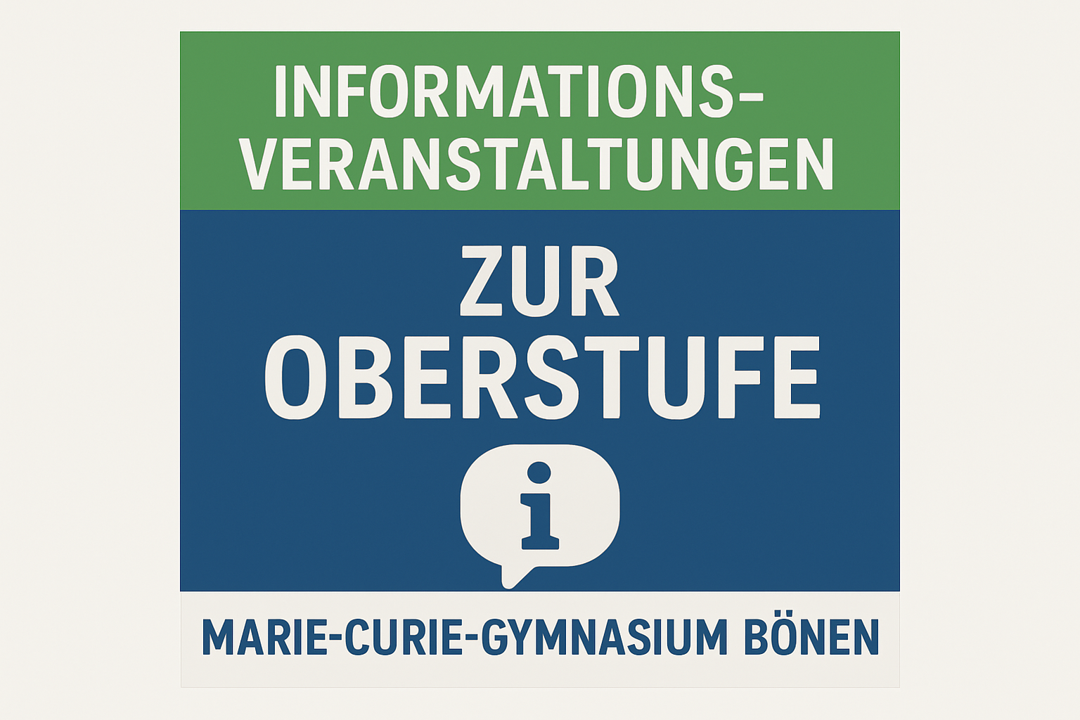 Informationsangebote für die gymnasiale Oberstufe am MCG Bönen 2025/26