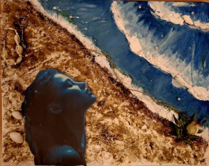 Anna Fleck: "Meeresglühen"; Lieblingsromanfigur: Ella Keane. Künstlerin: Samia Dick