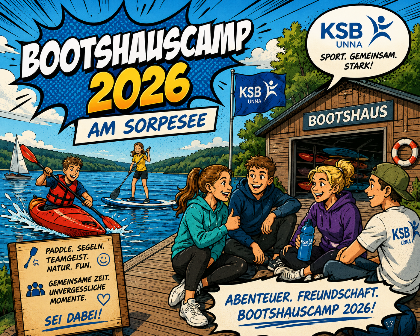 Auf zum KSB-Bootshauscamp 2026 am Sorpesee!