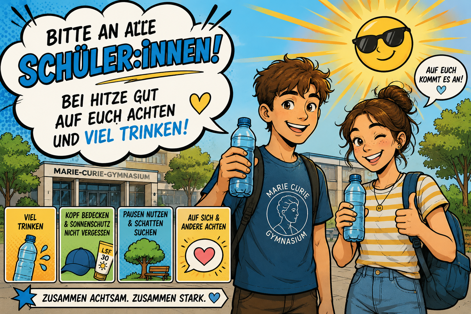 Die Sommerhitze ist da: Bitte gebt gut auf euch acht!