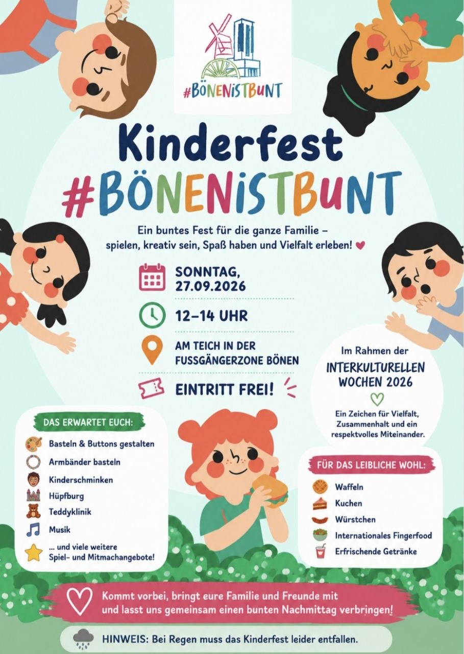 Herzliche Einladung zum Kinderfest: Bönen ist bunt