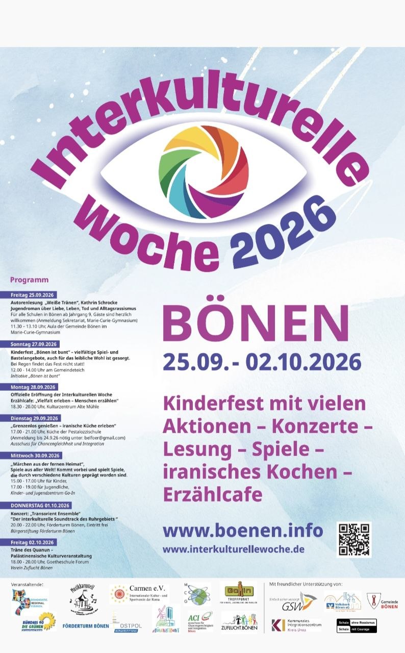 Herzlich willkommen zur Auftaktveranstaltung der Interkulturellen Woche 2026 in Bönen